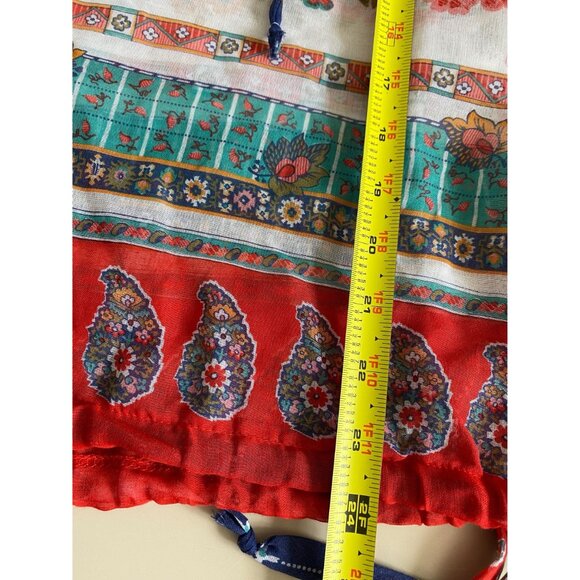 Vintage 1970s Lady Arrow Peasant Blouse, Size Small, Floral and Paisley Print - Picture 10 of 10